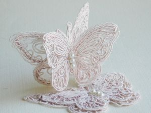 Пеперуди с перлички Пепел от рози - 2 бр