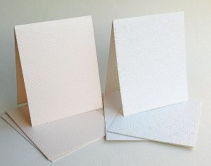 Перлени Заготовки за картички - Копчета и Точки - Праскова и Бяло -  6 бр.