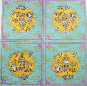 Салфетка Toile Salon Chinoise turquoise 007610