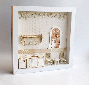 Комплект 3D елементи за миниатюра - Кухня  - 8 елемента