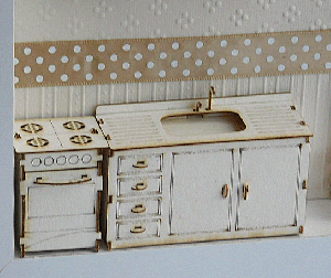 3D елементи за миниатюра - Шкаф-мивка