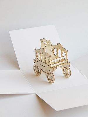 Елементи за експлодираща кутия - Каляска с младоженци