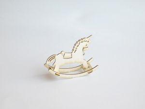 3D елементи за миниатюра - Люлка еднорог
