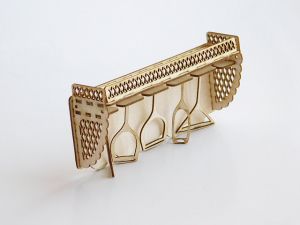 3D елементи за миниатюра - Полица с 5 чаши