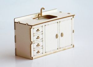 3D елементи за миниатюра - Шкаф-мивка