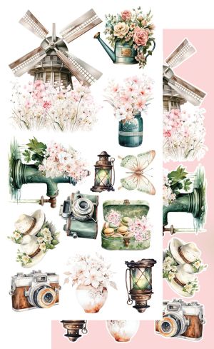 Комплект дизайнерска хартия - SOUL OF SPRING - 6 листа