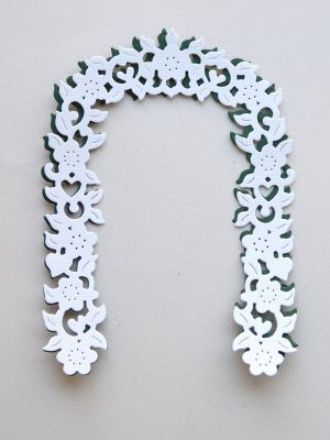 Арка цветя и клонки - Бяло и Зелено - 2 бр.