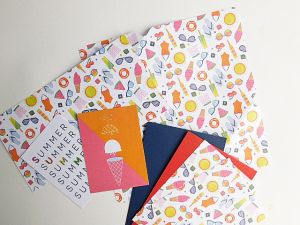 Заготовка за плик и картички - Summer Vibes - 8 елемента