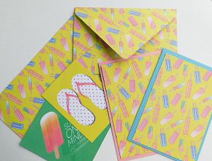 Заготовка за плик и картички - Summer Vibes - 7 елемента