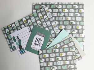 Заготовка за плик и картички - Succulent - 8 елемента