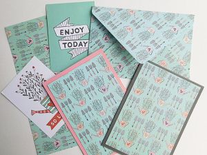 Заготовка за плик и картички - Succulent - 8 елемента