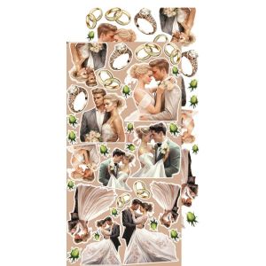 Комплект дизайнерска хартия - A DAY TO REMEMBER Wedding - 18 листа
