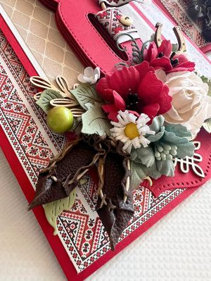 Дизайнерска хартия - Етно мотиви - Рамки А5 -1012