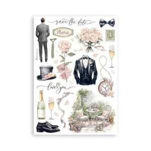 Самозалепящи Washi листи - Romance Forever - A5 - 8 листа