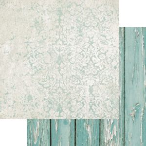 Комплект дизайнерска хартия - Mint-brown base paper - 12 листа