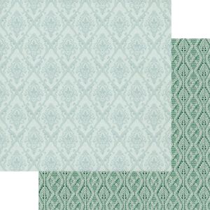 Комплект дизайнерска хартия - Mint-brown base paper - 12 листа