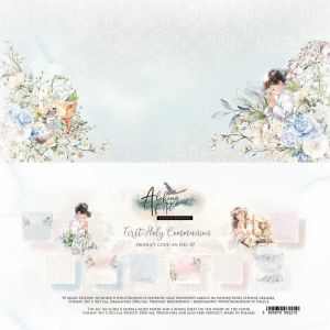 Комплект дизайнерска хартия - FIRST HOLY COMMUNION - 8 двустранни листа