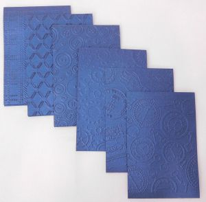 Перлени Релефни Заготовки за картички -  Blue Angel - 6 бр.