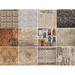 Комплект дизайнерска хартия -Heritage Texture - 10 двустранни листа