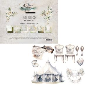 Комплект дизайнерска хартия - Gentleness - 12 двустранни листа