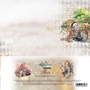 Комплект дизайнерска хартия - Alice - 24 двустранни листа
