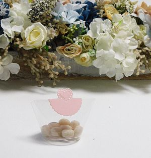 Таг табелка - Розово - 4 бр.