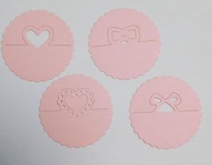 Таг табелка - Розово - 4 бр.