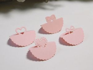 Таг табелка - Розово - 4 бр.