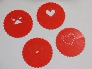 Таг табелка - Червено - 4 бр.