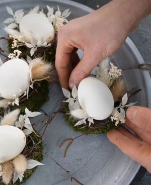 Мини гнездо за декорация - 4 бр.- 6,00 см