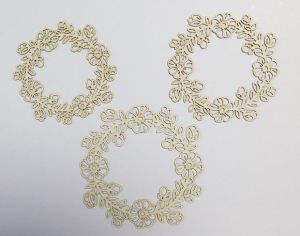Рамка  Цветя кръгла - 3 размера 