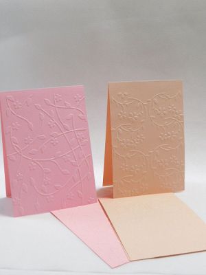 Релефни Заготовки за картички - Floral - 4 бр.