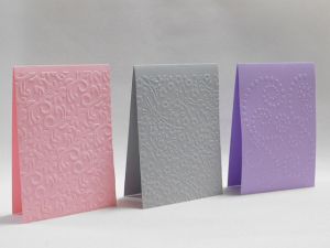 Релефни Заготовки за картички - Floral - 3 бр.