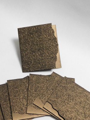Перлени Релефни заготовки за картички - Bronz - 1бр.