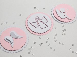 3D таг - Ангелче Бяло и Розово - 3 бр.