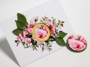 Композиция - Рамка Рози  с таг - 1 бр.