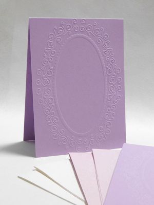 Релефни заготовки за картички - Oval Frame - 6 бр.