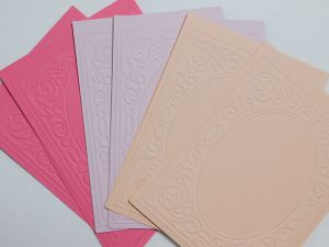 Релефни Заготовки за картички - Цветен микс Рамки - 6 бр.