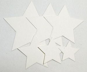 Хартиени елементи - звезди - 6 бр.