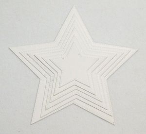 Хартиени елементи - звезди - 6 бр.