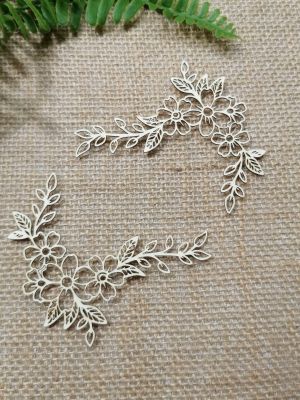 Ъгъл Голям - Клонки и цветя - 7,50 х 9,00 см - 2 бр.