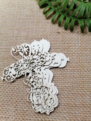 Многопластови 3D Елементи - Кръст - 9,00 х 6,50 см- 1 бр.