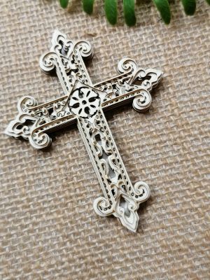 Многопластови 3D Елементи - Кръст - 9,00 х 7,00 см- 1 бр.