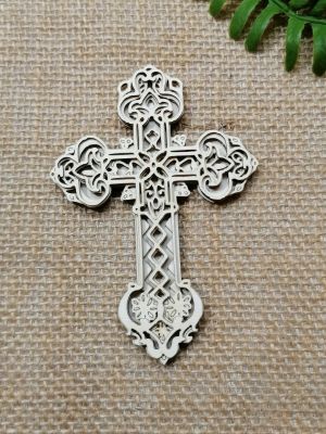 Многопластови 3D Елементи - Кръст - 10,00 х 7,00 см - 1 бр.