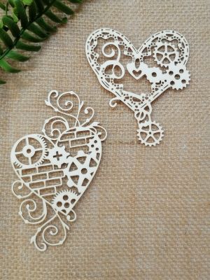 Орнамент- Сърце Зъбни колелета и тухли - 12,00 х 8,00 - 2 бр.
