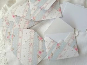 Комплект пликове с вложки - Vingade Сини рози - 8,50 х 10,50 см - 6 бр.