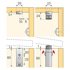 Амортисьор за плавно затваряне - 1 бр.