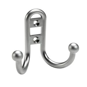 Закачалка Сребриста мат Двойна - 77 x 68 x 35 мм