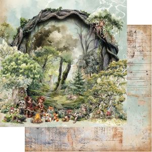 Комплект дизайнерска хартия - Friends of the Forest - 12 листа