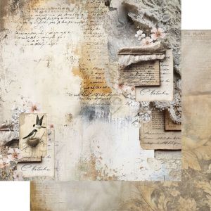 Комплект дизайнерска хартия - In Silence - 12 листа